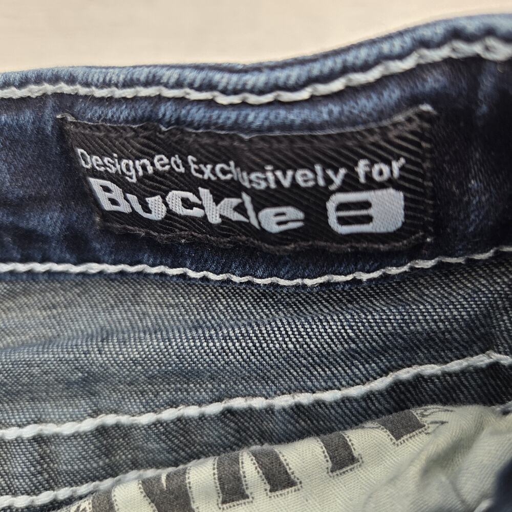 Salvage Supply Co. Buckle Jeans, Reckless Straight, Youth Size 8 Whiskers - Picture 4 of 10